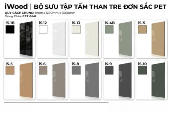 Tấm Than Tre Đơn Sắc Pet